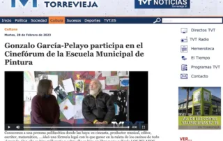 Gonzalo Garcia-Pelayo entrevistado por TV Torrevieja
