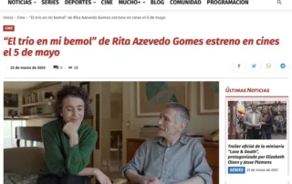 Artículo sobre El trío en mi bemol de Rita Azevedo estreno en cines