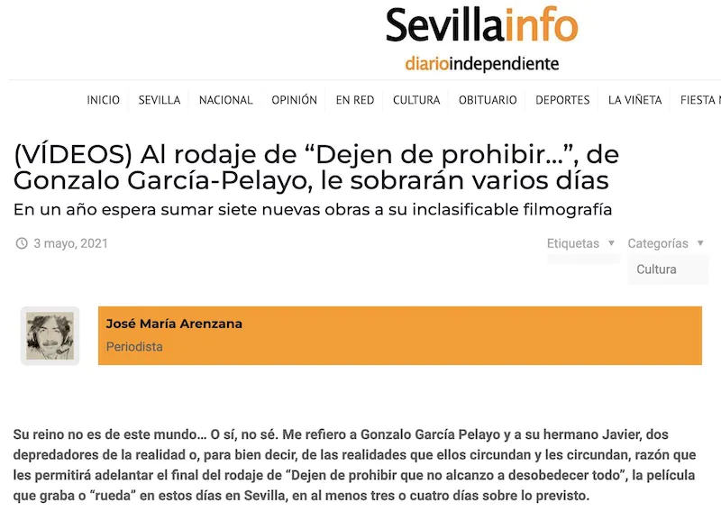 Crítica de Sevillainfo a Dejen de prohibir que no alcanzo a comprender tod