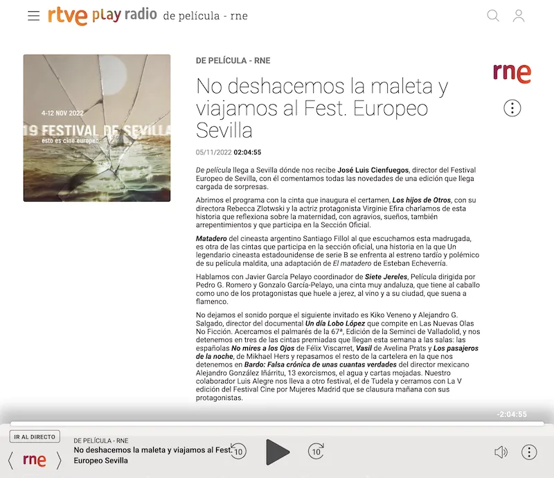 RTVE RADIO FESTIVAL DE SEVILLA SIETE JERELES