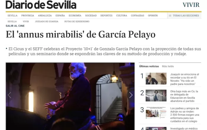 Diario de Sevilla noticia sobre el Seminario de Gonzalo García-Pelayo en el CICUS
