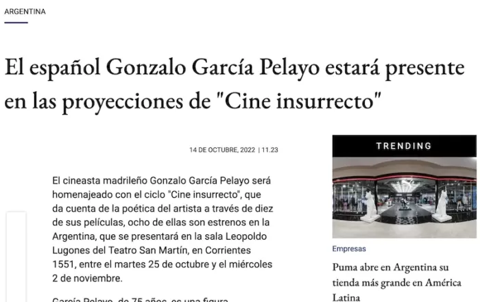 El Destape, prensa argentina, homenaje a Gonzalo García-Pelayo