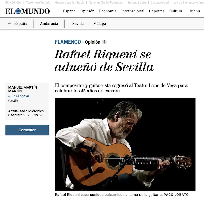El Mundo concierto de Rafael Riqueni