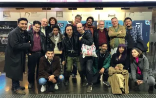 Foto del equipo presente en el BACIFI de Buenos Aires para estreno de Tu Coño