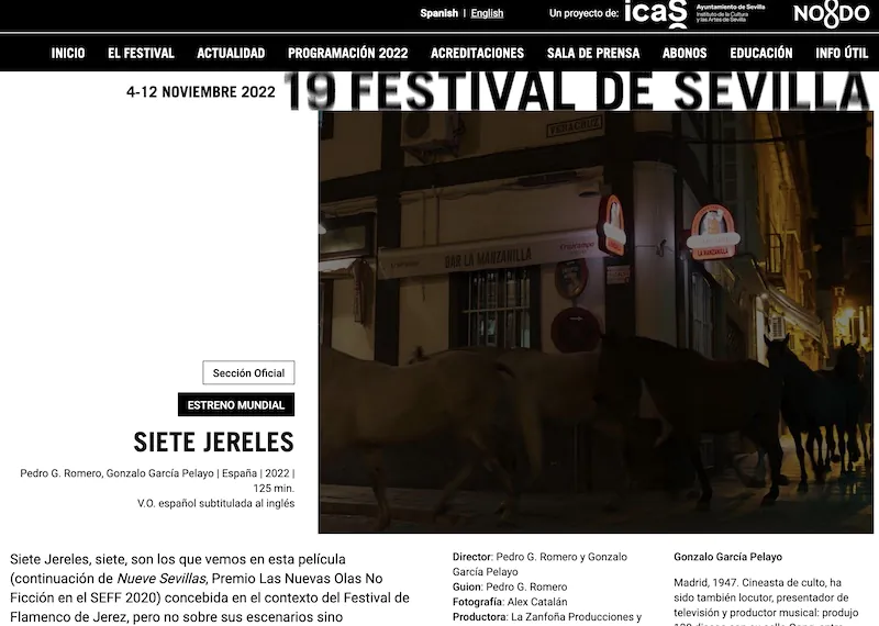 Siete Jereles estreno mundial en Festival de Cine de Sevilla