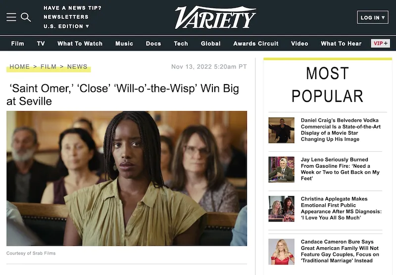 Noticias en prensa internacional Variety