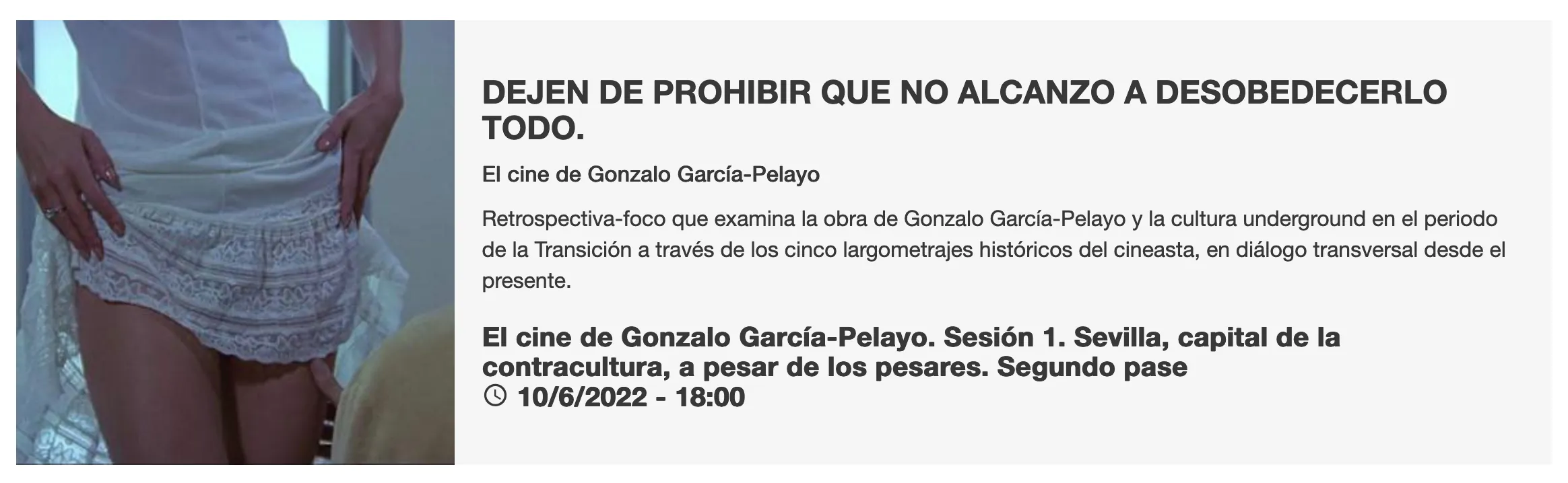 Retrospectiva Vivir en Sevilla de Gonzalo García-Pelayo